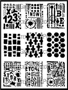 Seth Apter 9" x 12" Stencils by Stencil Girl Products