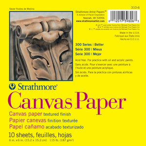 Strathmore Canvas Paper Pad 300 Series 6"x6", 10 Sheets