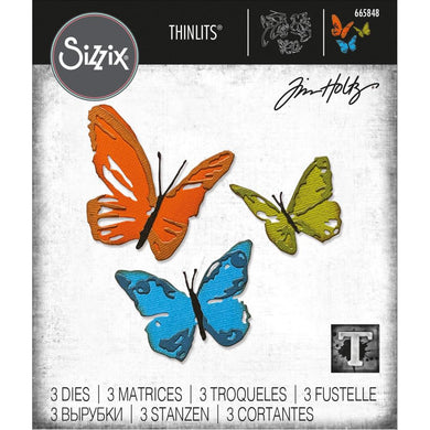 Tim Holtz Thinlits Dies by Sizzix - Brushstroke Butterflies