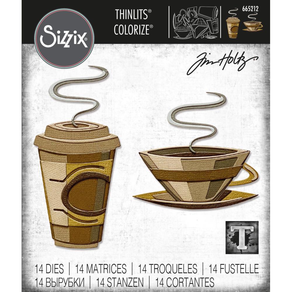 Tim Holtz Thinlits Dies by Sizzix - Cafe, Colorzie