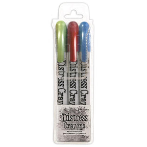 Tim Holtz Pearlescent Distress Crayons Holiday Set #3