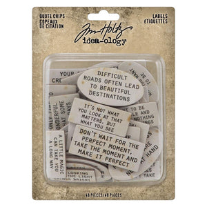 Tim Holtz Idea-Ology - Quote Chips, Labels