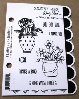 Wendy Vecchi Studio 490 Rubber Stamp - A Bunch of Art