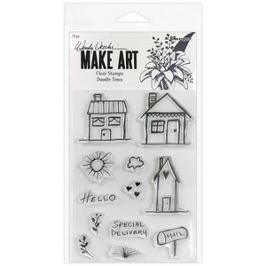 Wendy Vecchi Make Art Clear Stamps - Doodle Town