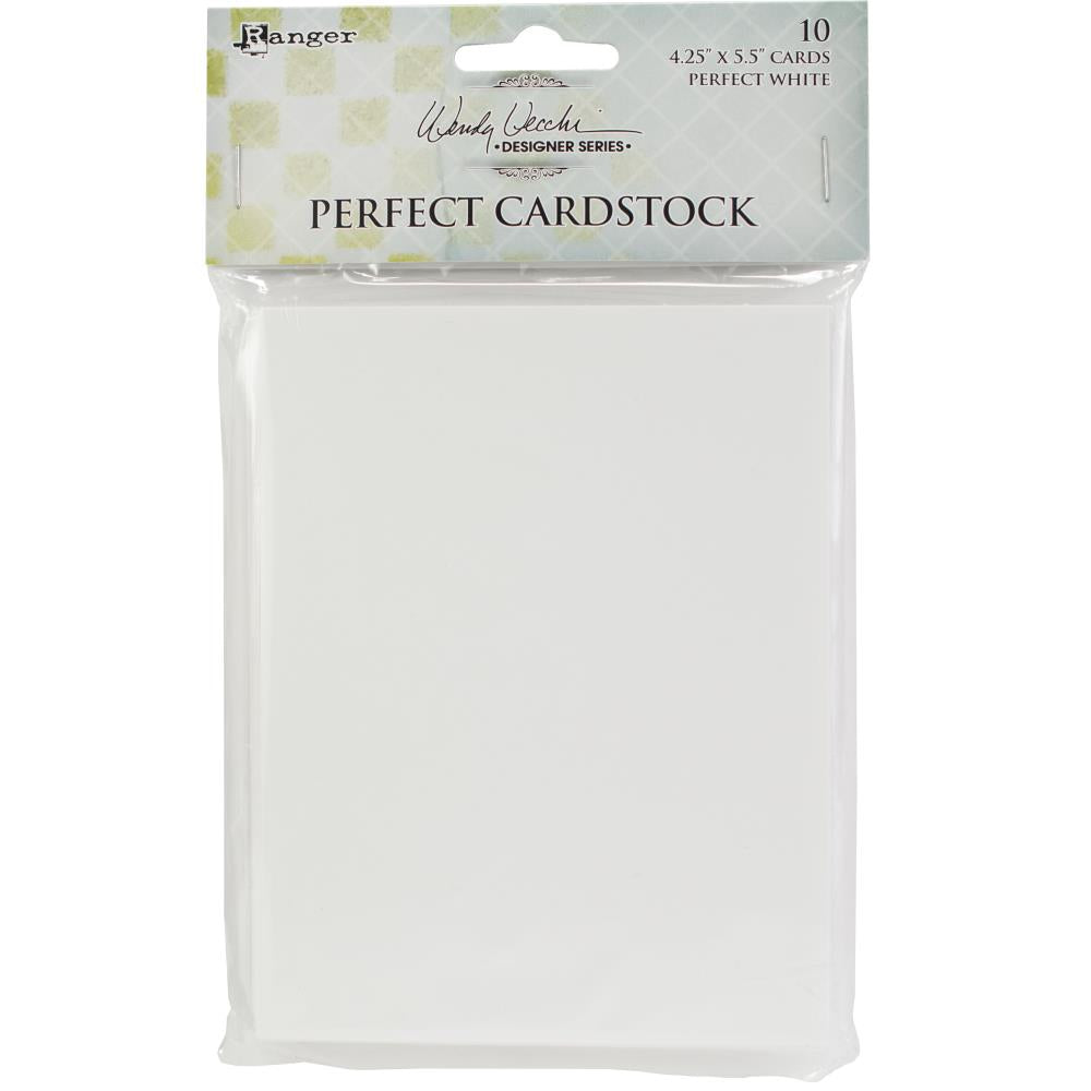 Wendy Vecchi Perfect Cardstock 4.25x5.5 10 Pkg White Cards